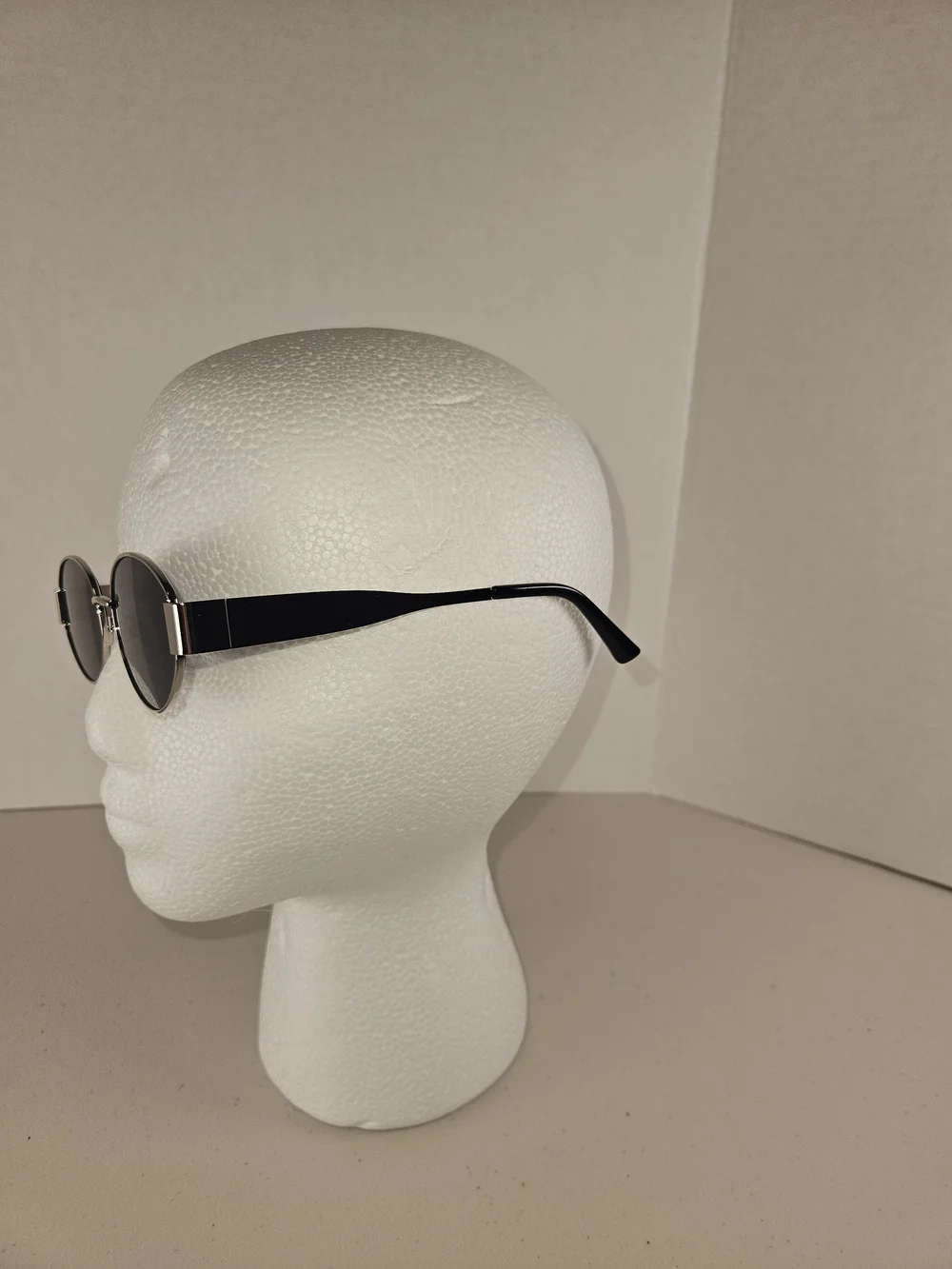 SOJOS UV400 Men's Oval Black Lens Sunglasses with Silver Frame